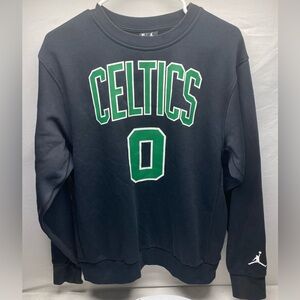 Boston Celtics Crewneck Sweatshirt Mens Medium Black NBA Basketball Nike Tatum 0